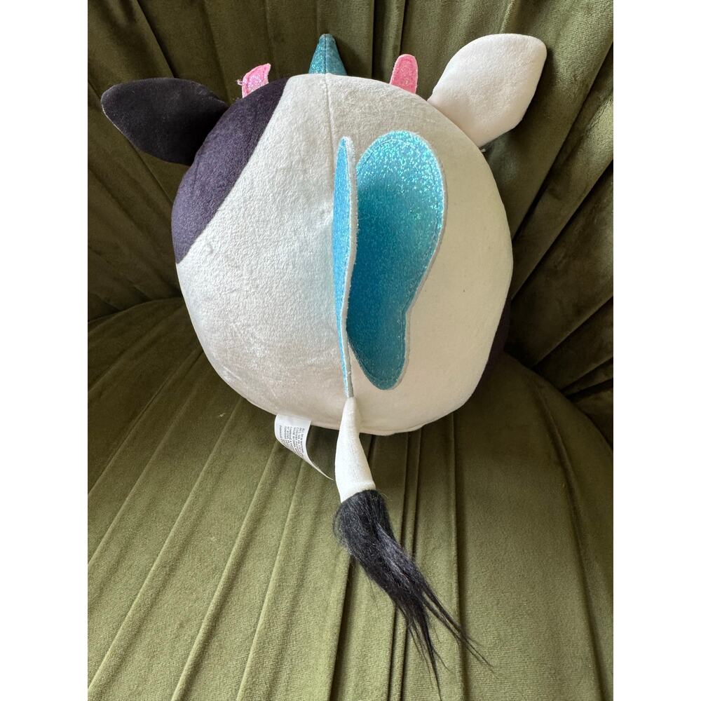 Rainbocorns Unicorn Cow Plush 8” ZURU Stuffed Animal Glitter Horn - Picture 3 of 8